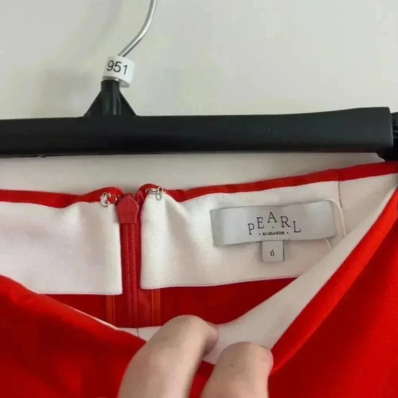 NWT Pearl by Lela Rose Stretch Cotton Susie Pant Size 6 - Picture 3 of 6